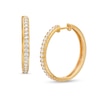 Thumbnail Image 0 of 1.00 CT. T.W. Diamond Hoop Earrings in 10K Gold