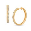 Thumbnail Image 1 of 1.00 CT. T.W. Diamond Hoop Earrings in 10K Gold