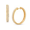 Thumbnail Image 0 of 1.00 CT. T.W. Diamond Hoop Earrings in 10K Gold