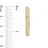 Thumbnail Image 3 of 1.00 CT. T.W. Diamond Hoop Earrings in 10K Gold