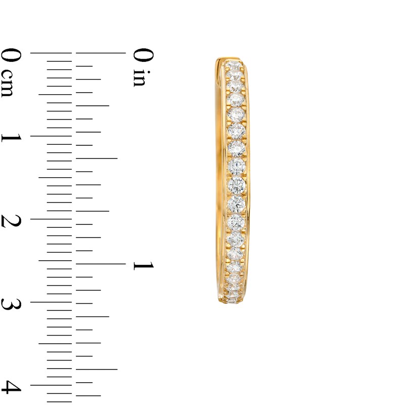 1.00 CT. T.W. Diamond Hoop Earrings in 10K Gold