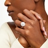 Thumbnail Image 1 of 0.95 CT. T.W. Baguette and Round Diamond Triple Frame Bridal Set in 10K White Gold