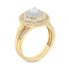 Thumbnail Image 2 of 0.95 CT. T.W. Baguette and Round Diamond Triple Frame Bridal Set in 10K Gold