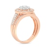 Thumbnail Image 2 of 0.95 CT. T.W. Multi-Diamond Alternating Baguette and Round Frame Bridal Set in 10K Rose Gold