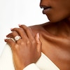 Thumbnail Image 1 of 0.95 CT. T.W. Diamond Baguette and Round Double Cushion Frame Split Shank Bridal Set in 10K Gold