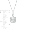 Thumbnail Image 3 of 1.23 CT. T.W. Cushion-Shaped Multi-Diamond Frame Pendant and Drop Earrings Set in 10K White Gold