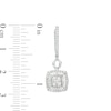 Thumbnail Image 4 of 1.23 CT. T.W. Cushion-Shaped Multi-Diamond Frame Pendant and Drop Earrings Set in 10K White Gold