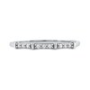 Thumbnail Image 2 of 0.08 CT. T.W. Diamond Trio Nine Stone Band in 10K White Gold