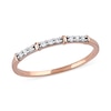 Thumbnail Image 1 of 0.08 CT. T.W. Diamond Trio Nine Stone Band in 10K Rose Gold