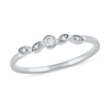 Thumbnail Image 0 of 0.07 CT. T.W. Diamond Scatter Five Stone Stackable Band in 10K White Gold
