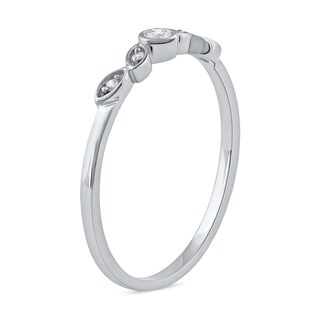 0.07 CT. T.W. Diamond Scatter Five Stone Stackable Band in 10K Gold