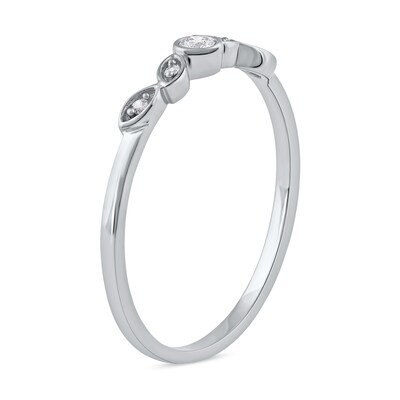 0.07 CT. T.W. Diamond Scatter Five Stone Stackable Band in 10K Gold