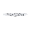 Thumbnail Image 2 of 0.07 CT. T.W. Diamond Scatter Five Stone Stackable Band in 10K White Gold