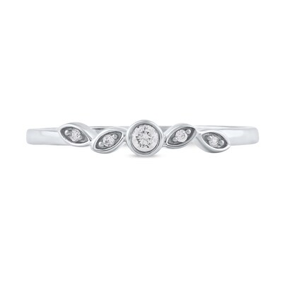 0.07 CT. T.W. Diamond Scatter Five Stone Stackable Band in 10K Gold