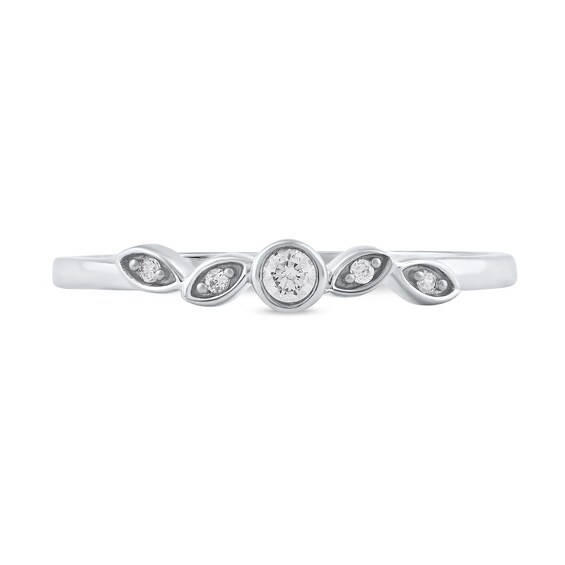 0.07 CT. T.W. Diamond Scatter Five Stone Stackable Band in 10K Gold