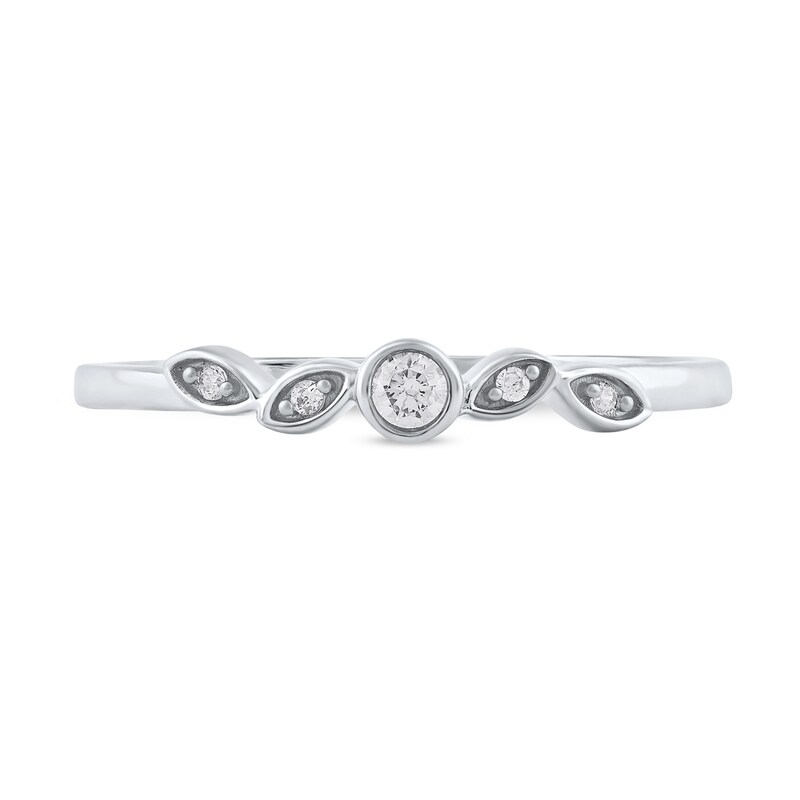0.07 CT. T.W. Diamond Scatter Five Stone Stackable Band in 10K Gold