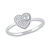 Thumbnail Image 1 of 0.10 CT. T.W. Heart-Shaped Multi-Diamond Ring in 10K White Gold