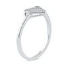 Thumbnail Image 2 of 0.10 CT. T.W. Heart-Shaped Multi-Diamond Ring in 10K White Gold