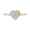 Thumbnail Image 3 of 0.10 CT. T.W. Heart-Shaped Multi-Diamond Ring in 10K Gold