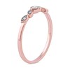 Thumbnail Image 2 of 0.07 CT. T.W. Diamond Scatter Five Stone Stackable Band in 10K Rose Gold