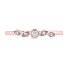 Thumbnail Image 3 of 0.07 CT. T.W. Diamond Scatter Five Stone Stackable Band in 10K Rose Gold
