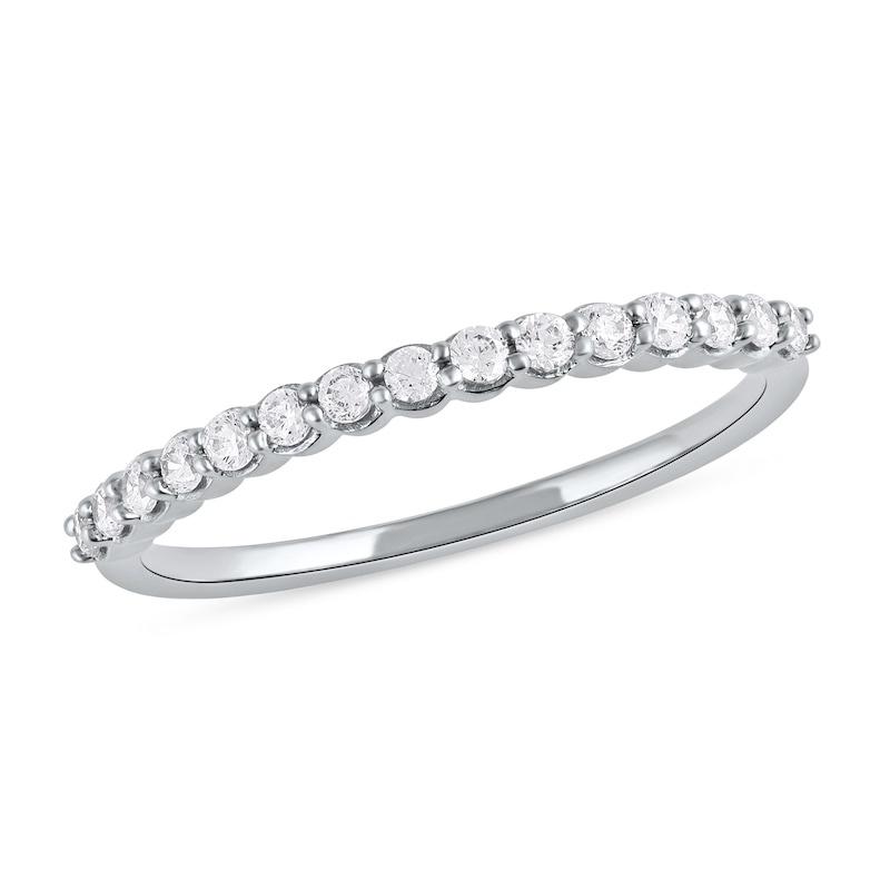 0.25 CT. T.W. Diamond Scallop Edge Stackable Band in 10K Gold|Peoples Jewellers