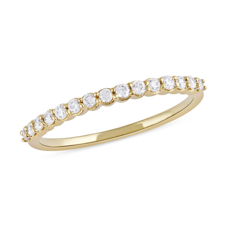 0.25 CT. T.W. Diamond Scallop Edge Stackable Band in 10K Gold