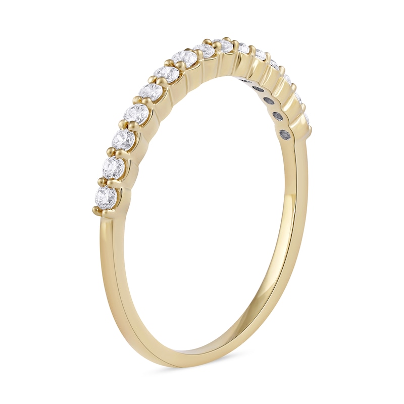 0.25 CT. T.W. Diamond Scallop Edge Stackable Band in 10K Gold