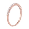 Thumbnail Image 1 of 0.25 CT. T.W. Diamond Scallop Edge Stackable Band in 10K Rose Gold