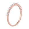 0.25 CT. T.W. Diamond Scallop Edge Stackable Band in 10K Rose Gold