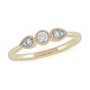 Thumbnail Image 1 of 0.15 CT. T.W. Diamond Teardrop Frame Trio Promise Ring in 10K Gold