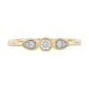 Thumbnail Image 3 of 0.15 CT. T.W. Diamond Teardrop Frame Trio Promise Ring in 10K Gold