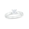 Thumbnail Image 1 of 0.50 CT. Princess-Cut Diamond Solitaire Crown Royal Engagement Ring in 14K White Gold (J/I2)