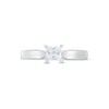 Thumbnail Image 4 of 0.50 CT. Princess-Cut Diamond Solitaire Crown Royal Engagement Ring in 14K White Gold (J/I2)