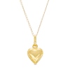Thumbnail Image 1 of Child's Puffed Heart Pendant in 10K Gold – 15"