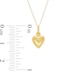 Thumbnail Image 1 of Child's Puffed Heart Pendant in 10K Gold – 15"
