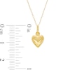 Thumbnail Image 2 of Child's Puffed Heart Pendant in 10K Gold – 15"