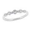 0.15 CT. T.W. Diamond Alternating Stackable Band in 10K Gold