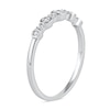 Thumbnail Image 1 of 0.15 CT. T.W. Diamond Alternating Stackable Band in 10K White Gold