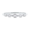 Thumbnail Image 2 of 0.15 CT. T.W. Diamond Alternating Stackable Band in 10K White Gold
