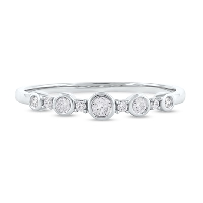 0.15 CT. T.W. Diamond Alternating Stackable Band in 10K Gold