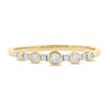 Thumbnail Image 2 of 0.15 CT. T.W. Diamond Alternating Stackable Band in 10K Gold