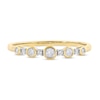 Thumbnail Image 2 of 0.15 CT. T.W. Diamond Alternating Stackable Band in 10K Gold