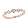 Thumbnail Image 0 of 0.15 CT. T.W. Diamond Alternating Stackable Band in 10K Rose Gold
