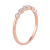 Thumbnail Image 1 of 0.15 CT. T.W. Diamond Alternating Stackable Band in 10K Rose Gold