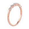 Thumbnail Image 1 of 0.15 CT. T.W. Diamond Alternating Stackable Band in 10K Rose Gold