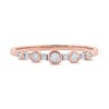 Thumbnail Image 2 of 0.15 CT. T.W. Diamond Alternating Stackable Band in 10K Rose Gold