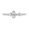 0.20 CT. T.W. Diamond Lined Shank Bezel Open Ring in 10K Gold