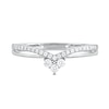 Thumbnail Image 2 of 0.20 CT. T.W. Diamond Chevron Split Shank Ring in 10K White Gold