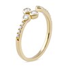 Thumbnail Image 2 of 0.20 CT. T.W. Diamond Lined Shank Bezel Open Ring in 10K Gold